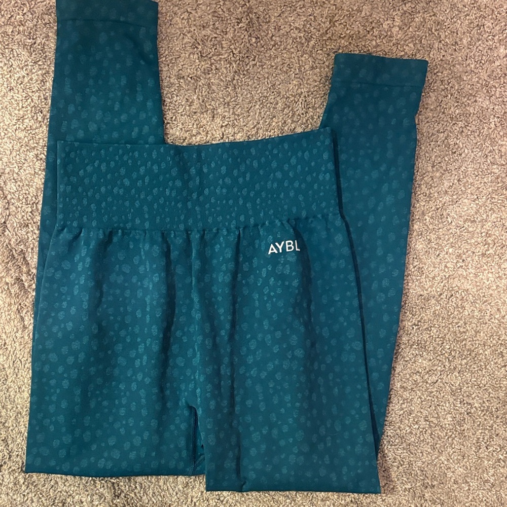 AYBL Teal Patterned High-Waist Leggings